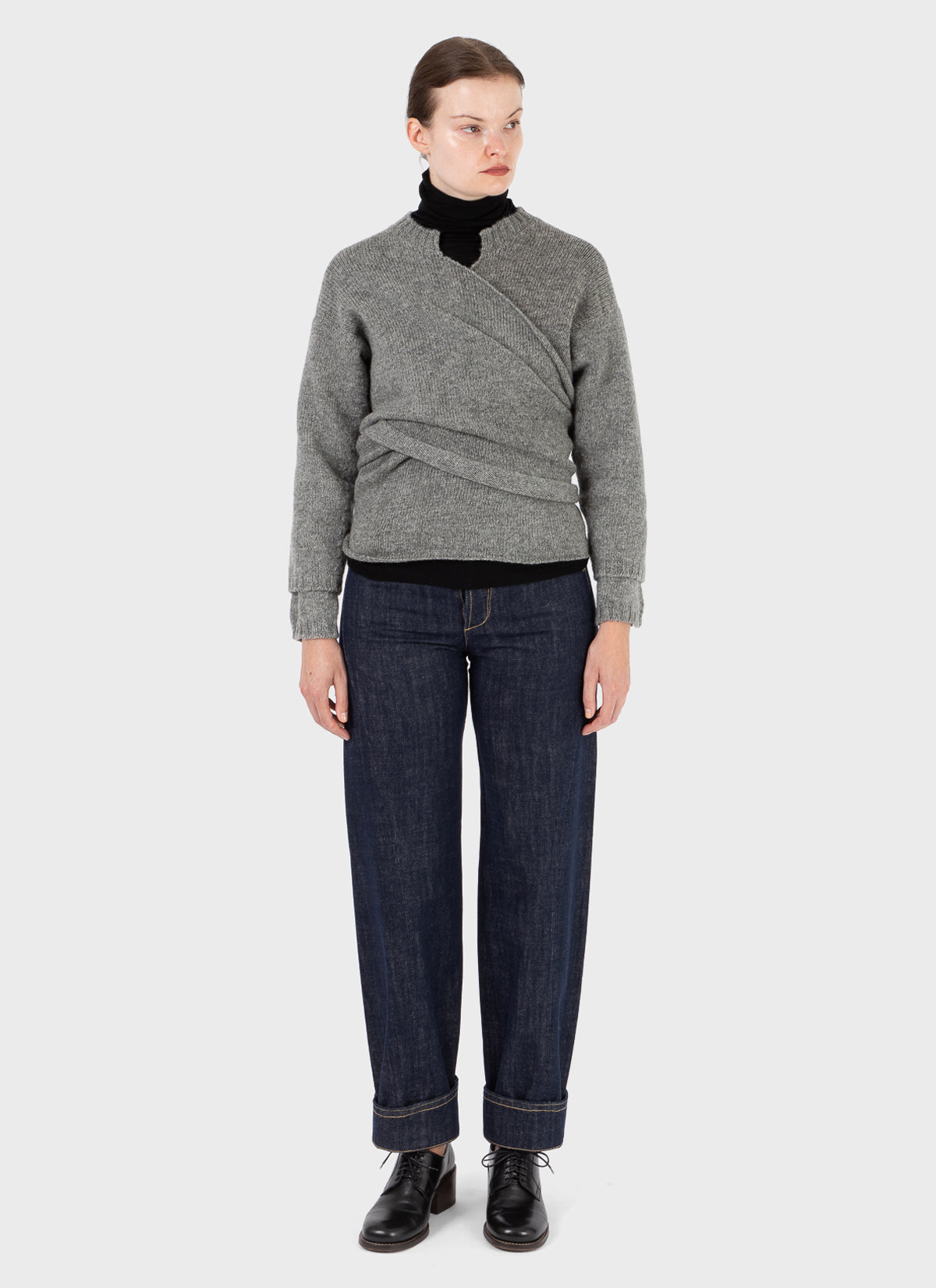 E RT Kingdom Shetland Knit Wrap Cardigan