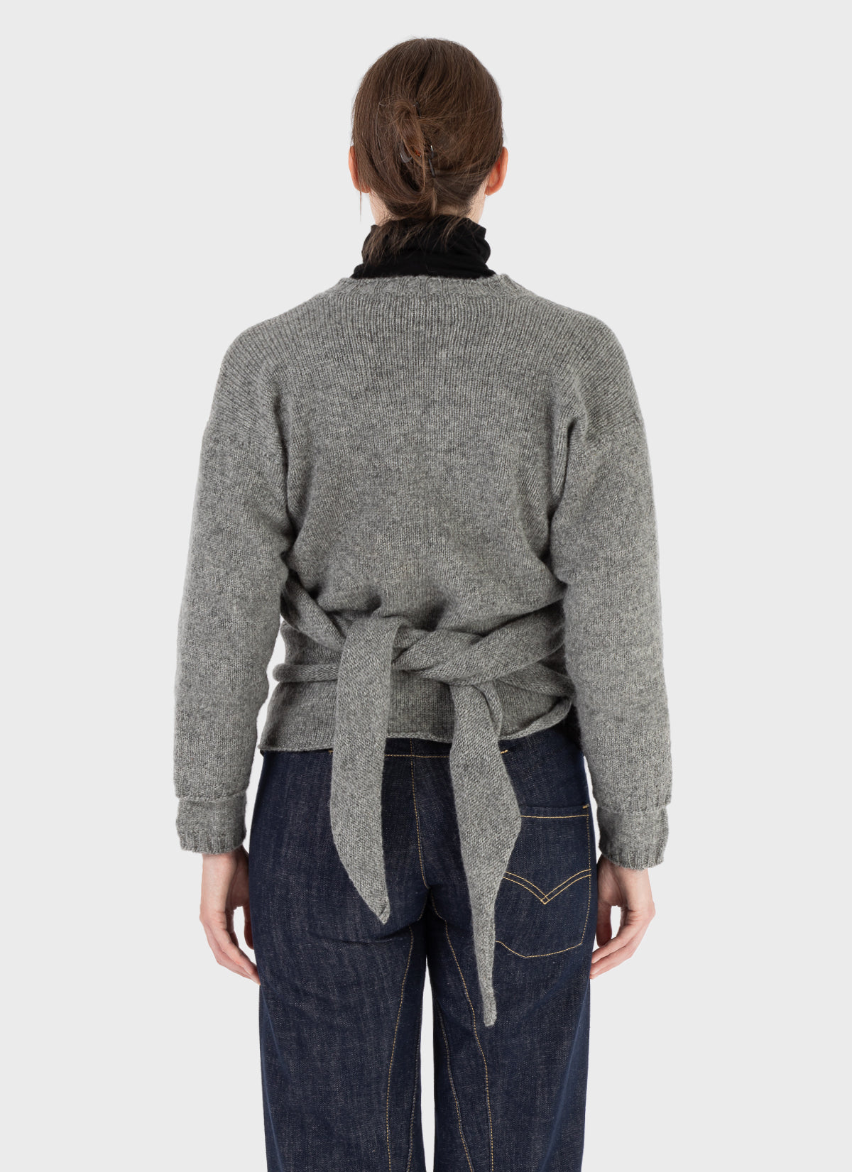 E RT Kingdom Shetland Knit Wrap Cardigan