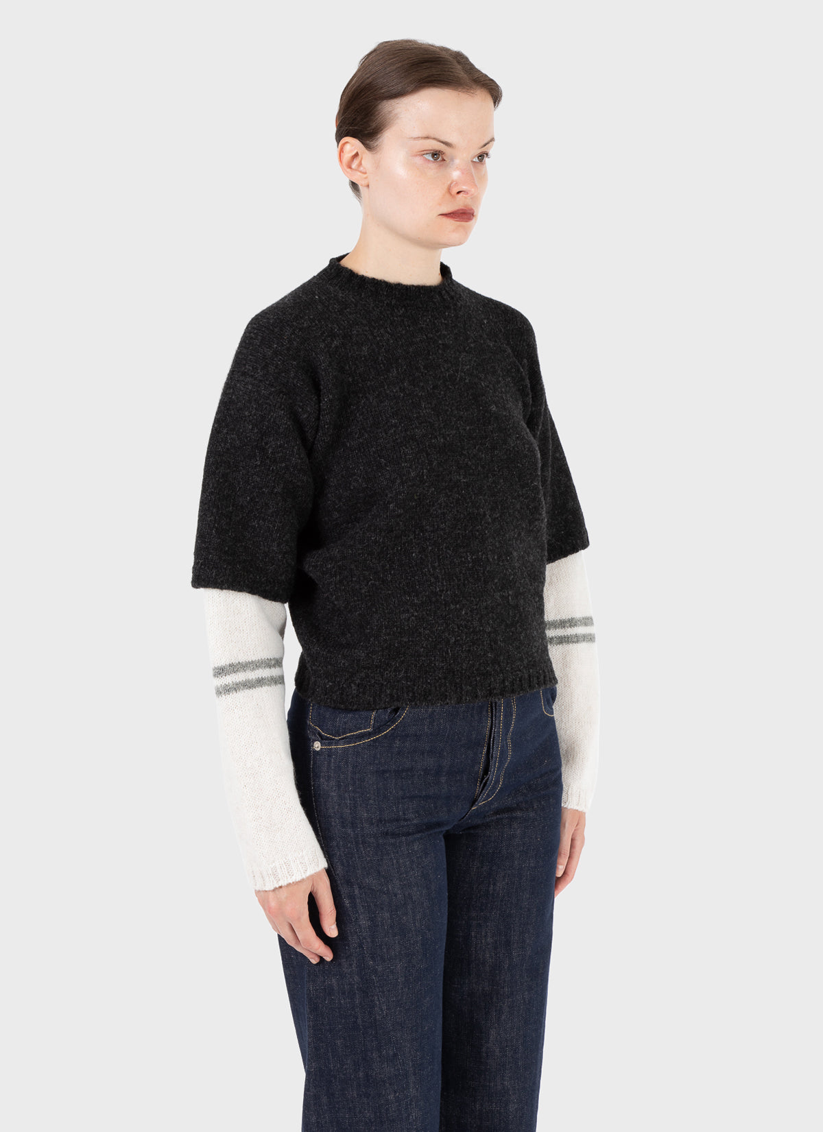 E RT Kingdom Shetland Knit Double Sleeve Jumper