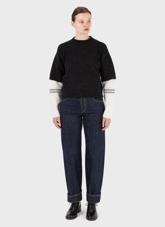 E RT Kingdom Shetland Knit Double Sleeve Jumper