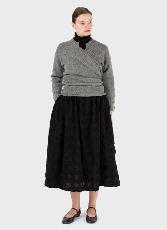 E RT Kingdom Shetland Knit Wrap Cardigan