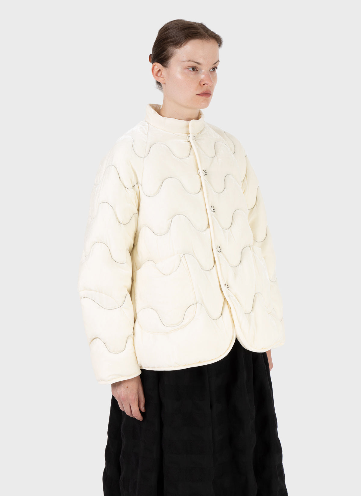 Renli Su Quilted Mandarin Collar Jacket