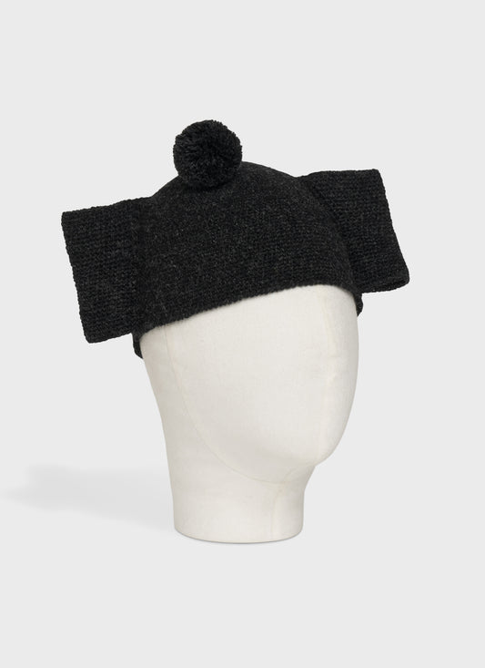 E RT Kingdom Shetland Knit Crochet Bow Hat