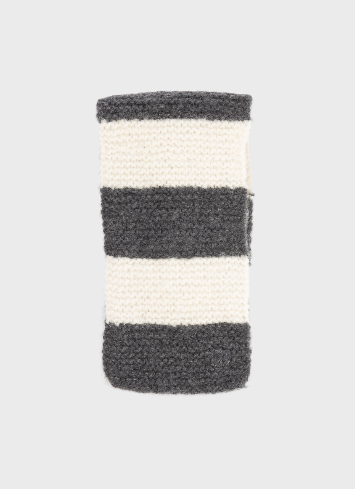 Nitto Ragazzo Knit Cashmere Scarf White Grey