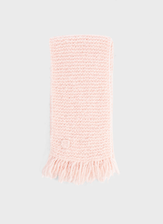 Nitto Uomo Knit Cashmere Scarf Baby Pink