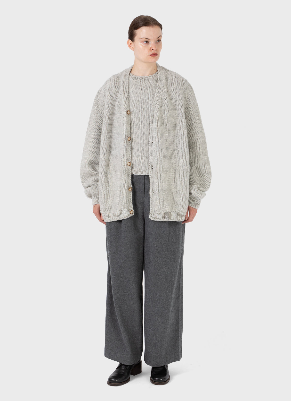 Nitto Nino Knit Cardigan Osm Light Grey