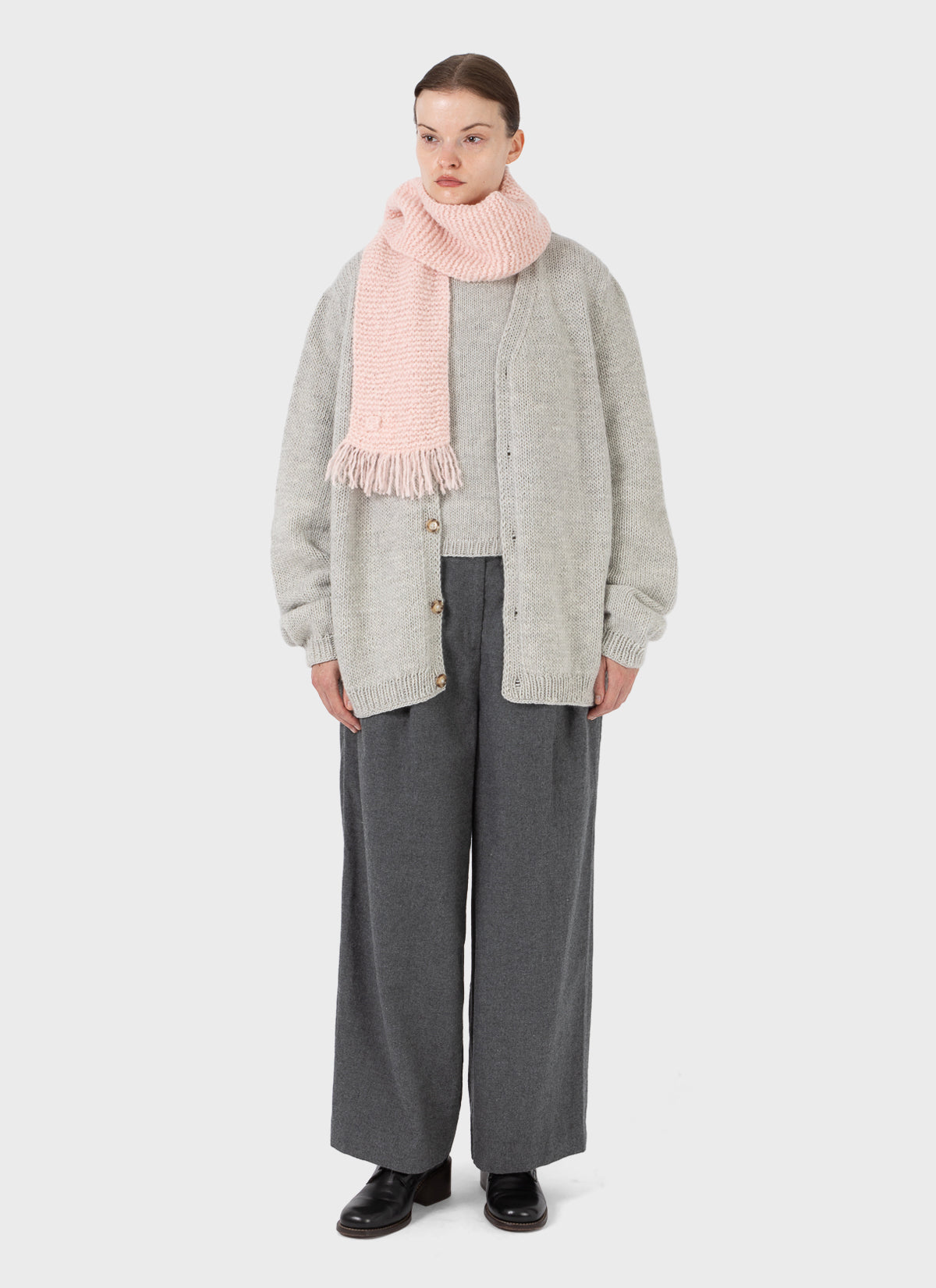 Nitto Uomo Knit Cashmere Scarf Baby Pink
