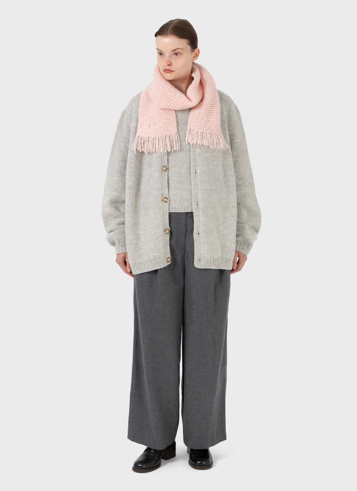 Nitto Uomo Knit Cashmere Scarf Baby Pink