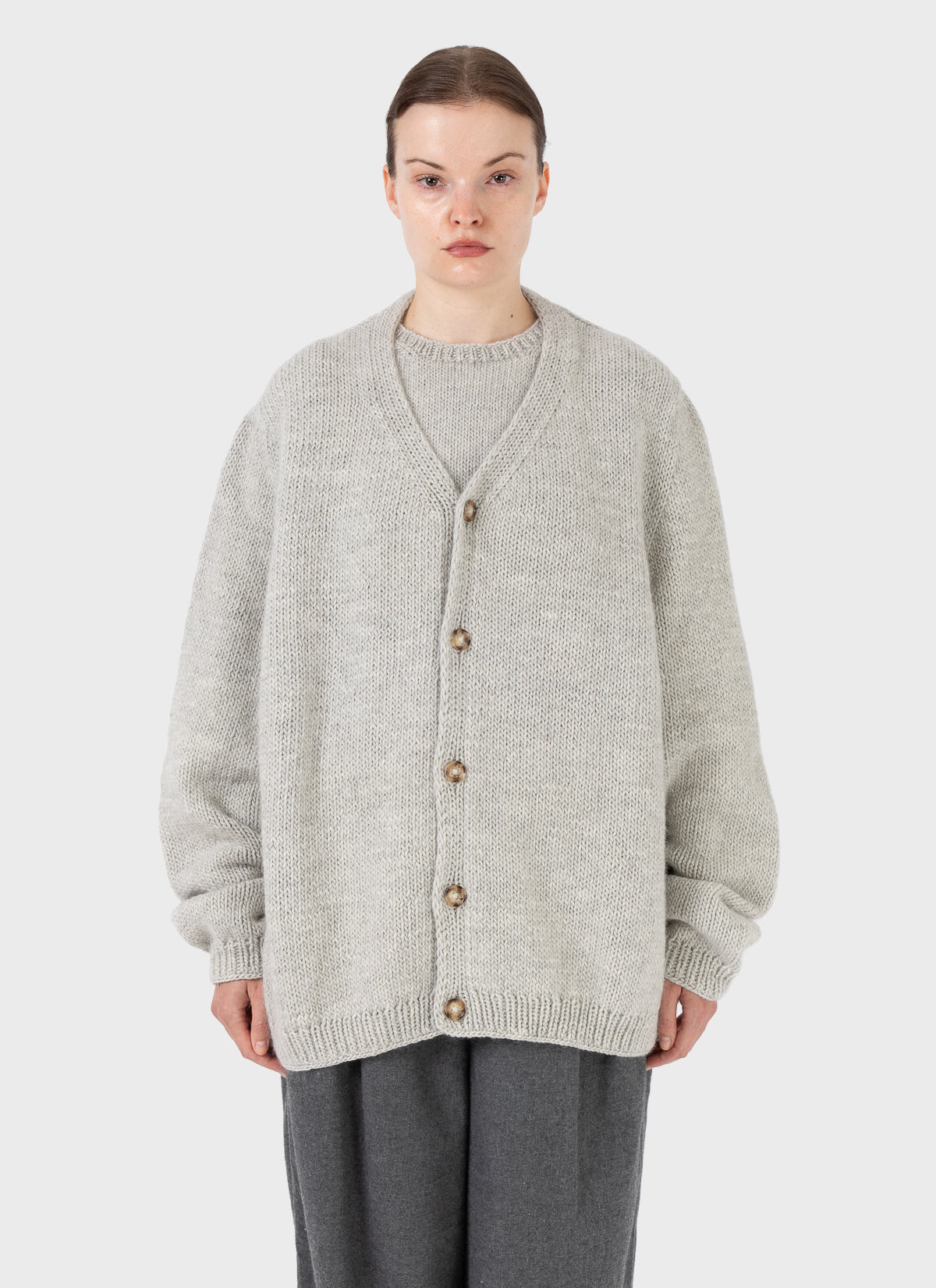 Nitto Nino Knit Cardigan Osm Light Grey