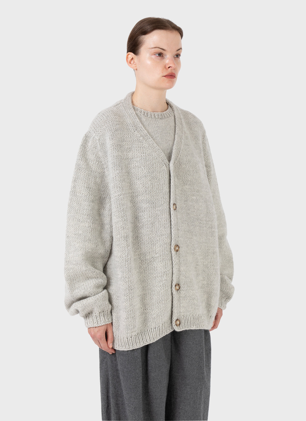 Nitto Nino Knit Cardigan Osm Light Grey