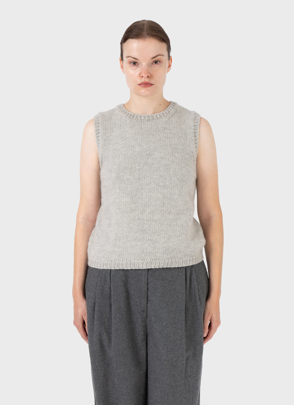 Nitto Pincel Knit Vest Light Grey