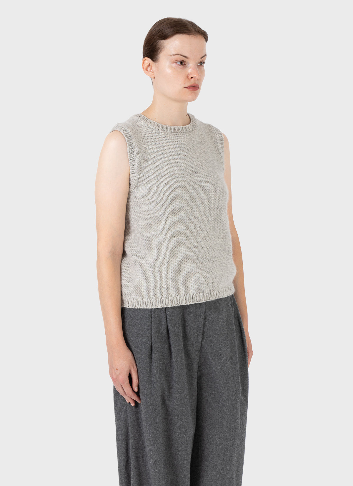 Nitto Pincel Knit Vest Light Grey