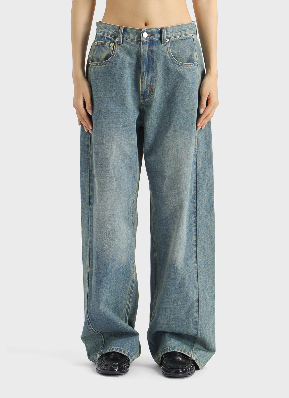 Meaning Of Relaxed Straight Leg Denim Pants