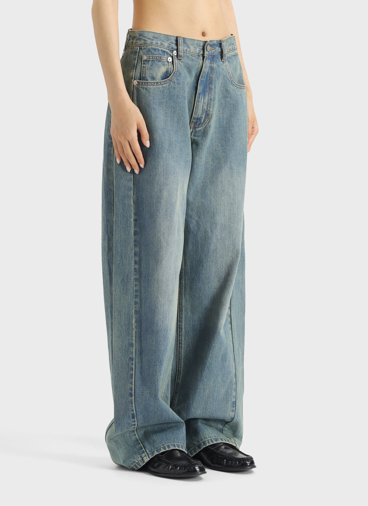 Meaning Of Relaxed Straight Leg Denim Pants