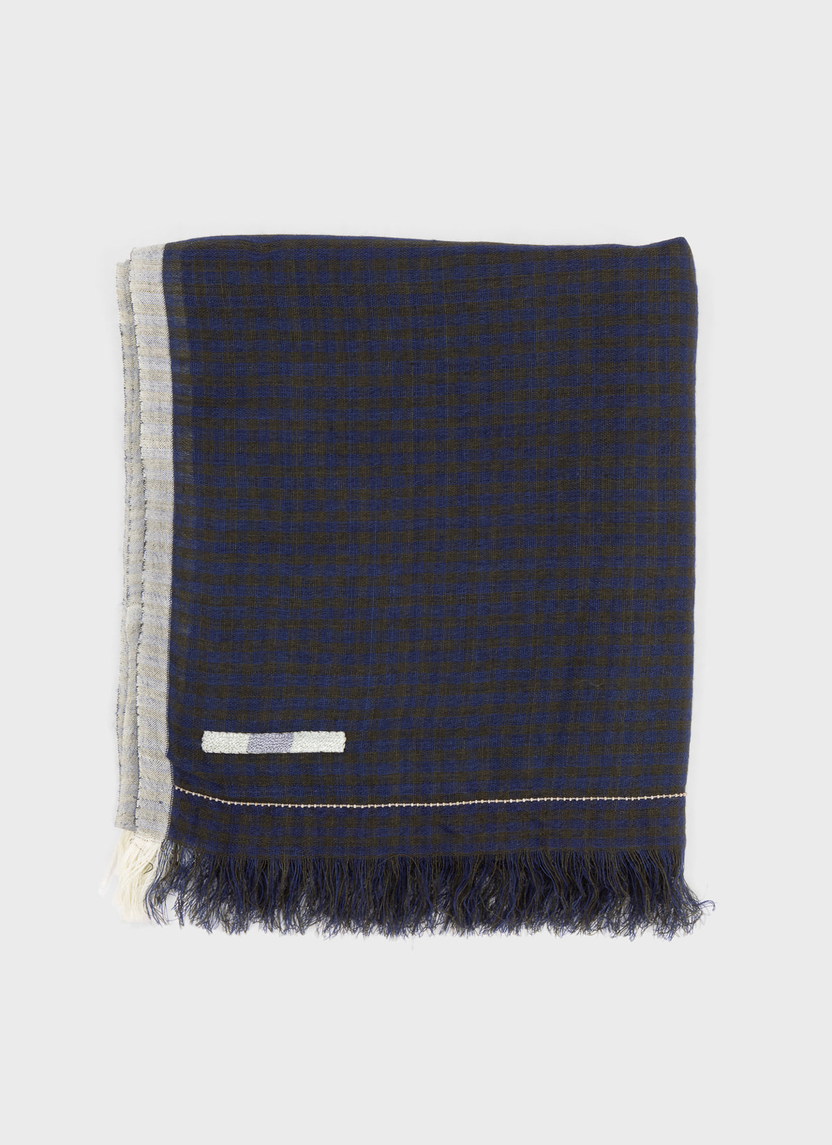 Aodress Large Shawl Khaki Check