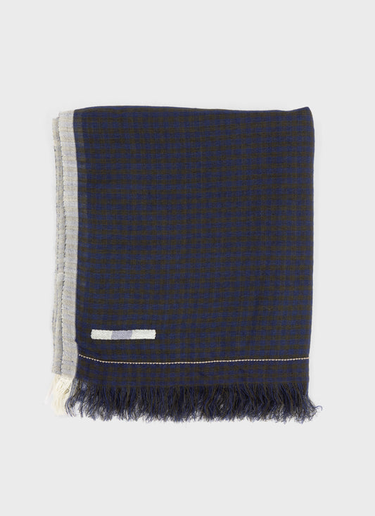 Aodress Large Shawl Khaki Check