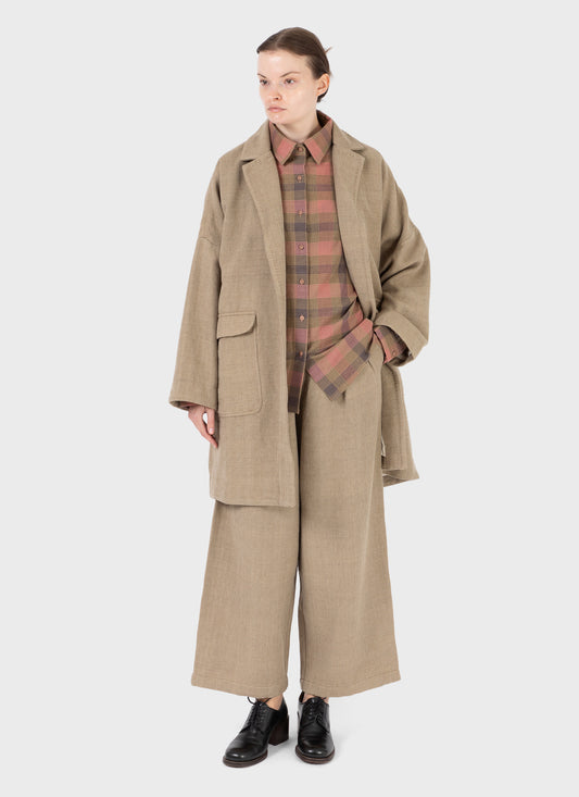 Aodress Mid-length Handloom Coat