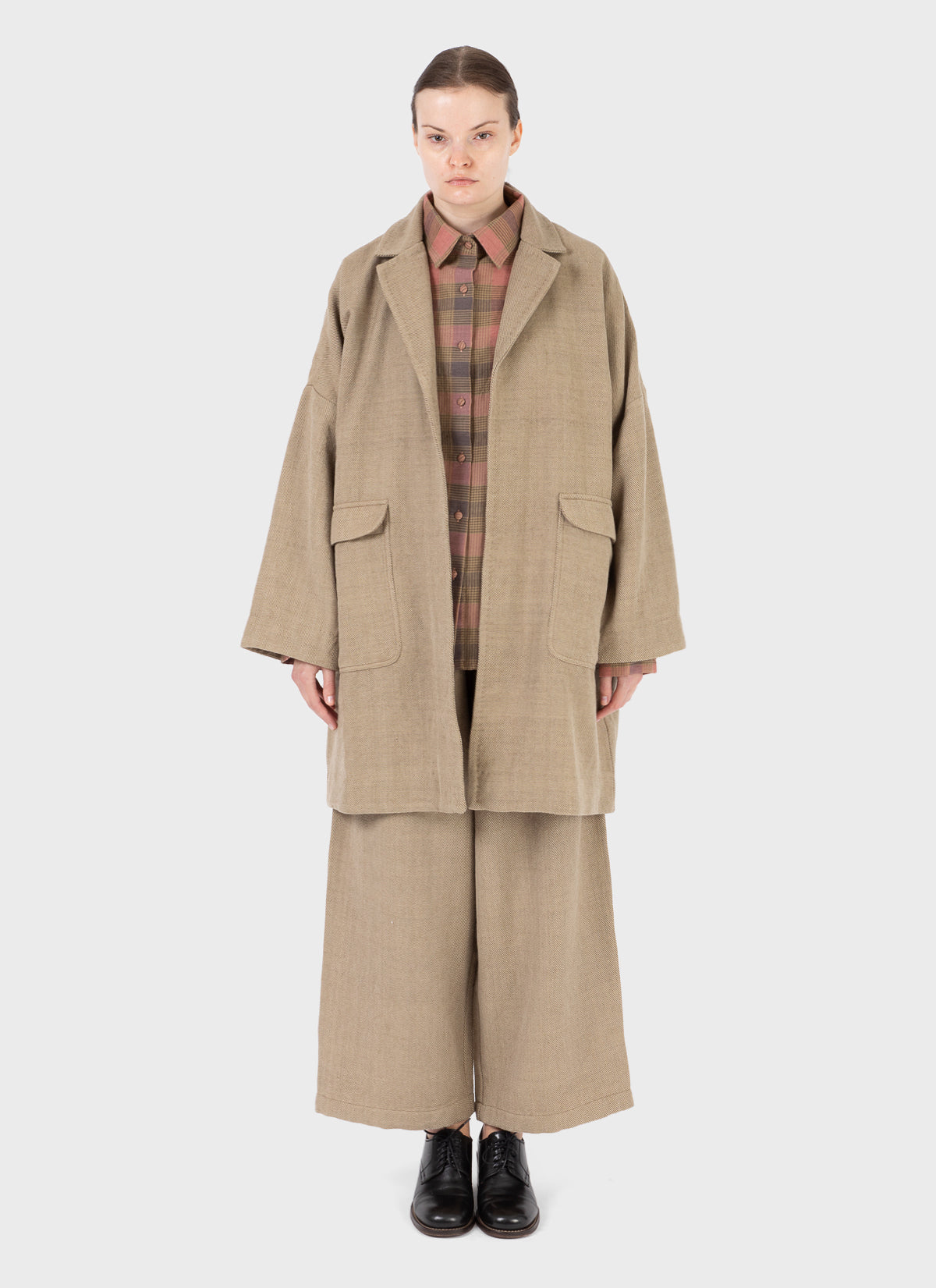 Aodress Mid-length Handloom Coat