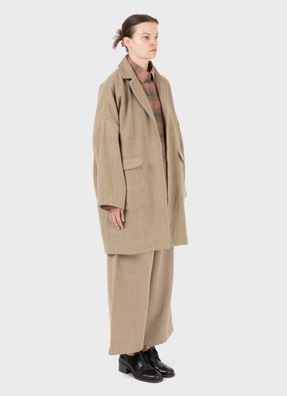 Aodress Mid-length Handloom Coat