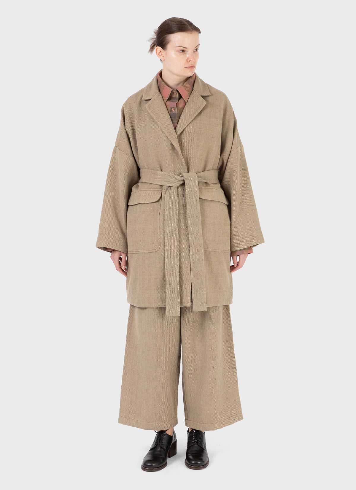 Aodress Mid-length Handloom Coat
