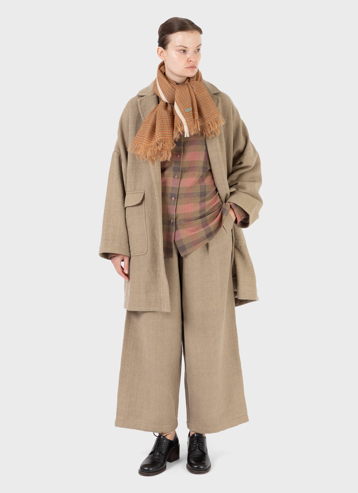 Aodress Mid-length Handloom Coat